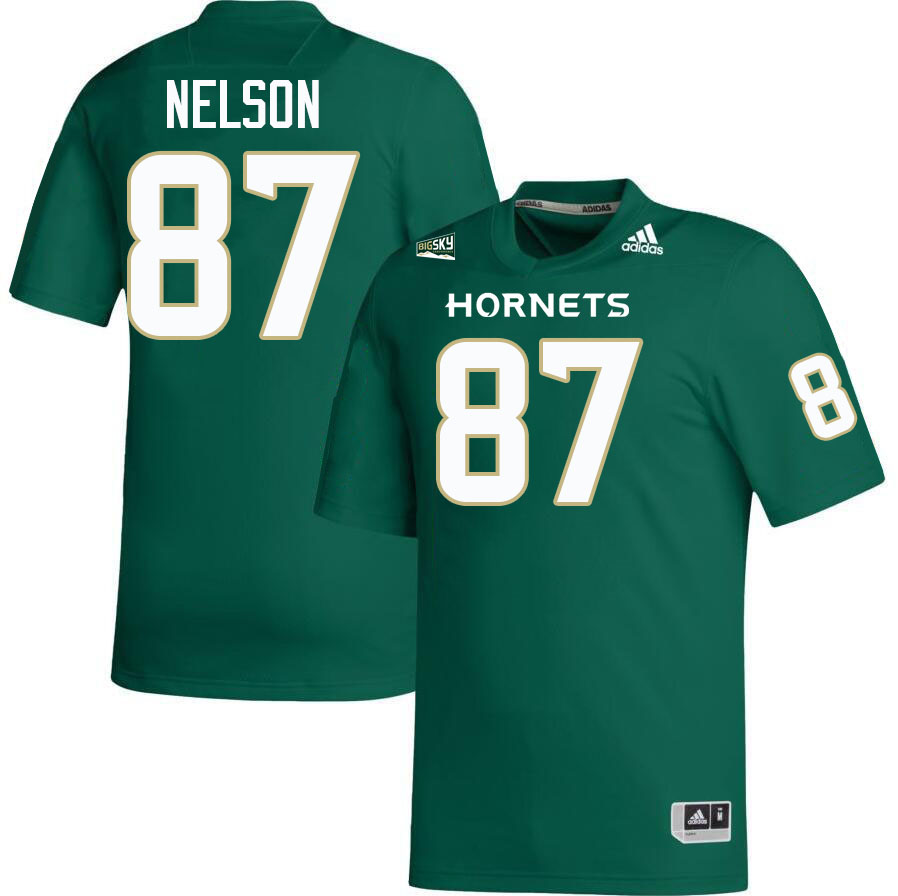 Sacramento State Hornets #87 Gavin Nelson College Football Jerseys Stitched-Green